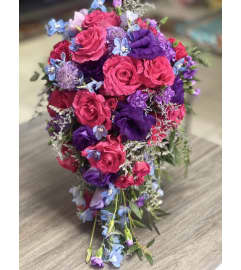 Vivid Dreams Bouquet Bridal Cascade. An arrangement by Floral Lady Design Studio LLC.
