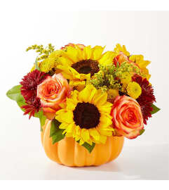 Golden Gourd Pumpkin Bouquet ™ FTD®. An arrangement by Grower Direct.