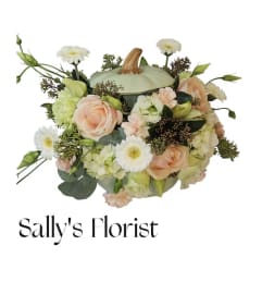 Sally's Pumpkin Elegance. An arrangement by Tim's Florist and Garden.