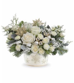 Starry Snowflakes Bouquet. An arrangement by Jennifer's Flowers and Gifts.