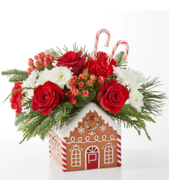 GINGERBREAD BAKERY BOQUET. An arrangement by J.D. Ballantine's Flowers and Gifts.