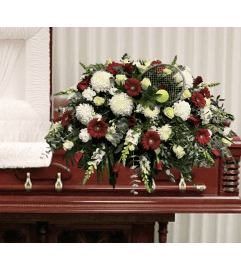 Tennis Lover Casket Spray. An arrangement by Brooklin Floral and Garden Shoppe Inc..