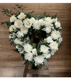 Dreams of You - Open Heart Wreath. An arrangement by Brooklin Floral and Garden Shoppe Inc..