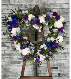 Pretty Petals Heart Wreath. An arrangement by Brooklin Floral and Garden Shoppe Inc..