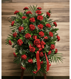 Loving Memory Standing Spray. An arrangement by Brooklin Floral and Garden Shoppe Inc..
