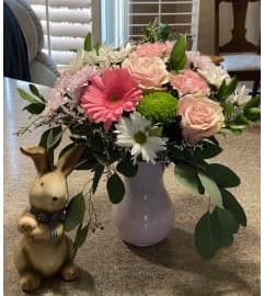 Beautiful Baby Girl Lamb Arrangement. An arrangement by Loyalist Flowers.