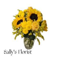 Sally's Good Morning Sunshine. An arrangement by Jimmy's Flower Shop.