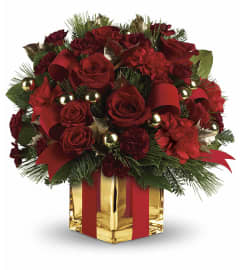 All Wrapped Up Bouquet. An arrangement by Fendley Florists.