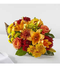 FTD Bouquet of Blessings Cornucopia. An arrangement by Sueppel's Flowers.
