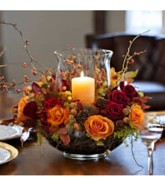 Thanksgiving Day. An arrangement by New Britain Flower Shop.