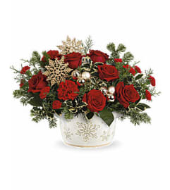 SNOWFLAKE SYMPHONY. An arrangement by Fine's Flowers.