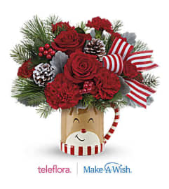 Send A Hug Reindeer Wish Bouquet. An arrangement by L and J Blooms.