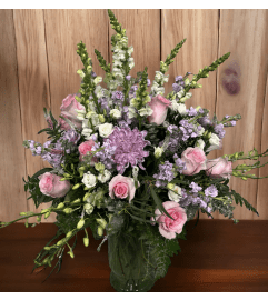 Garden Farewell Grand Vase. An arrangement by Brooklin Floral and Garden Shoppe Inc..