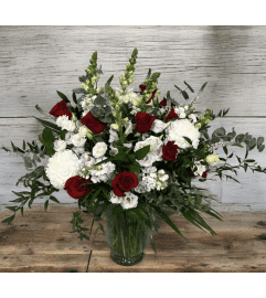 Elegant Blooms of Comfort. An arrangement by Brooklin Floral and Garden Shoppe Inc..