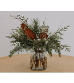 Evergreen Elegance. An arrangement by Canmore Flowers by Alpine Blooms.