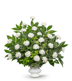 Wings of Peace Urn. An arrangement by The Flower Shop of Lake Charles.