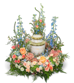 Meadow of Memories Cremation Tribute. An arrangement by The Flower Shop of Lake Charles.