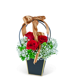 Cloud of Roses Blooming Tote. An arrangement by The Flower Shop of Lake Charles.
