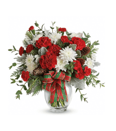 Holiday Shine Bouquet. An arrangement by Shalimar Flower Shop.