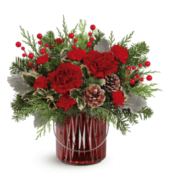 Merry Glow Bouquet. An arrangement by Shalimar Flower Shop.