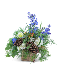 Frosted Winterberry. An arrangement by The Flower Shop of Lake Charles.