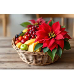 Caroling Christmas Basket. An arrangement by L and J Blooms.