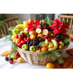 Festive Glow Gift Basket. An arrangement by L and J Blooms.