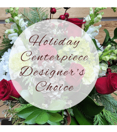 Designers Choice Christmas Centerpiece. An arrangement by Flower Trends Florists.