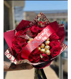 Forever love. An arrangement by Illusion Flower Shop.