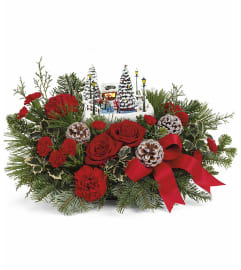 Thomas Kinkade's Oh What Fun Bouquet (2024). An arrangement by North Liberty Flower Shop.