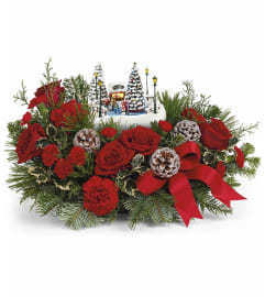 Thomas Kinkade's Oh What Fun Bouquet (2024). An arrangement by North Liberty Flower Shop.