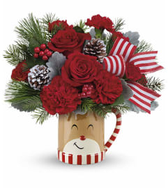 Send a Hug Reindeer Wish Bouquet (Teleflora). An arrangement by North Liberty Flower Shop.
