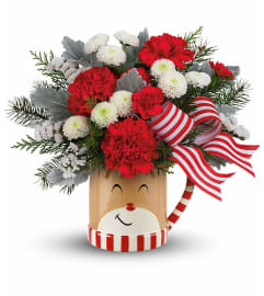 Send A Hug Oh Deer Bouquet (Teleflora). An arrangement by North Liberty Flower Shop.
