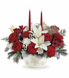 Winter Wishes Bouquet (Teleflora). An arrangement by North Liberty Flower Shop.
