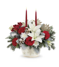 Winter Wishes Bouquet (Teleflora). An arrangement by North Liberty Flower Shop.