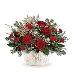 Snowflake Symphany. An arrangement by Weaver the Florist and Gifts.