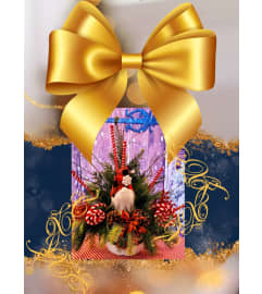 GNOME SANTA PLANTER. An arrangement by A Loving Touch Florist.