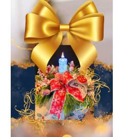 Christmas Embellishment Bouquet. An arrangement by A Loving Touch Florist.