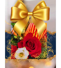 Custom Designed Peppermint Swirl Centerpiece. An arrangement by A Loving Touch Florist.