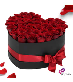 Heart Shaped Flower Box. An arrangement by Flowers by Girlfriends.