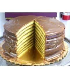 Peanut butter Smith Island Cake. An arrangement by Flowers n Things.