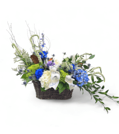 Coastal Charm Flower Basket. An arrangement by Appleblossoms.