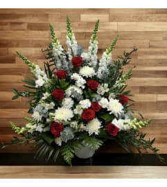 In Our Hearts Tribute. An arrangement by DMP Flowers and Gifts.