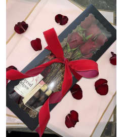 Three of Hearts. An arrangement by Evergreen and Lily Floral Studio and Gifts.