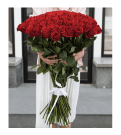 Ultra Long Luxurious Red Roses Wrapped. An arrangement by Wasaga Flowers.
