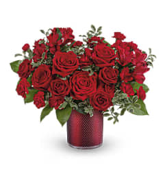 Radiant Crimson Bouquet. An arrangement by Tallevast Florist.