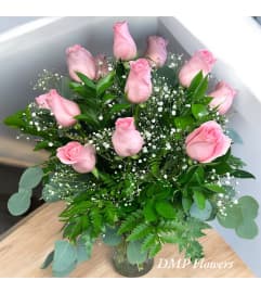 Pink petals. An arrangement by DMP Flowers and Gifts.
