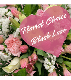 Florist Choice Blush Love. An arrangement by Flower Trends Florists.