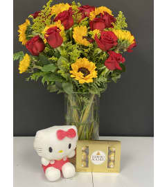 My Hello Kitty bouquet. An arrangement by Conny's Flower Shop.