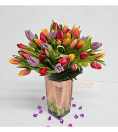 Tulips Exclusive. An arrangement by Brickell Exclusive Blooms.